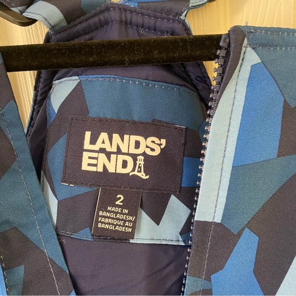 Land’s End 2T boys’ blue snow bib overalls - Picture 2 of 3